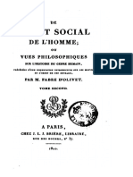 Antoine Fabre D'olivet - de L'etat Social de L'homme Ou Vues Philosophique Sur L'histoire Du Genre Humain, Tome II, 1822