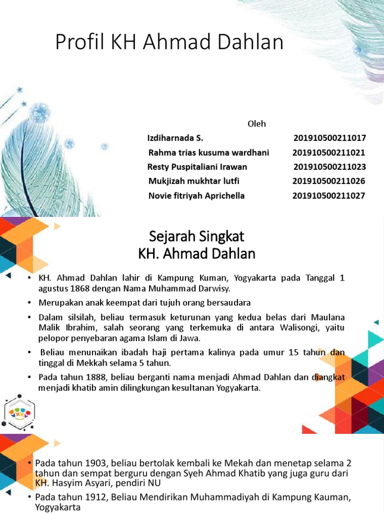 Profil Kh Ahmad Dahlan