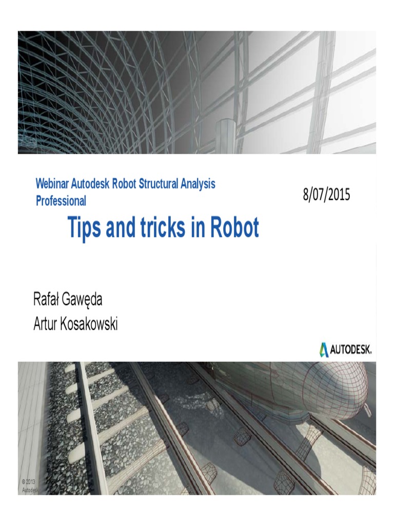Webinar N°6 Tips and Tricks in Robot | PDF | Auto Cad | Autodesk