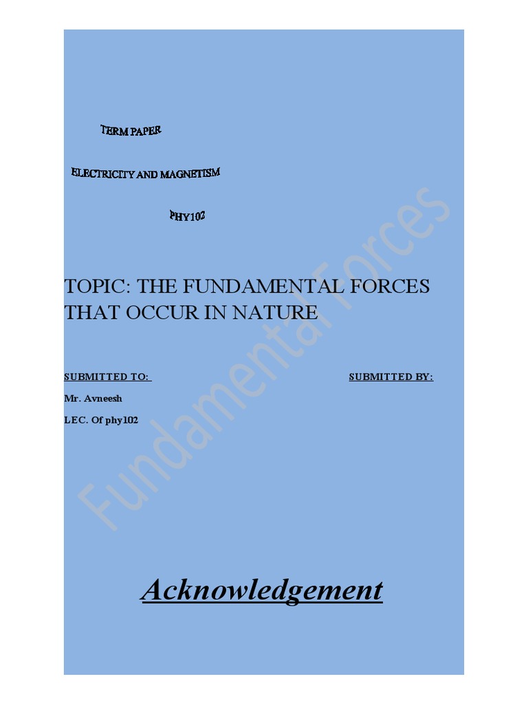 The Fundamental Forces of Nature | PDF | General Relativity | Neutron