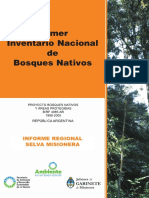 Inventario Nacional de Bosques 1998 - 2005 Selva Misionera (SAyDS)