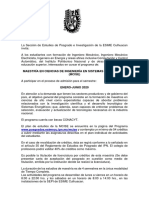 Convocatoria MCISE A-2020 Enero PDF