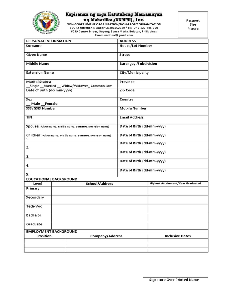 New Kkmmi Form2 | PDF | Information Privacy | Privacy