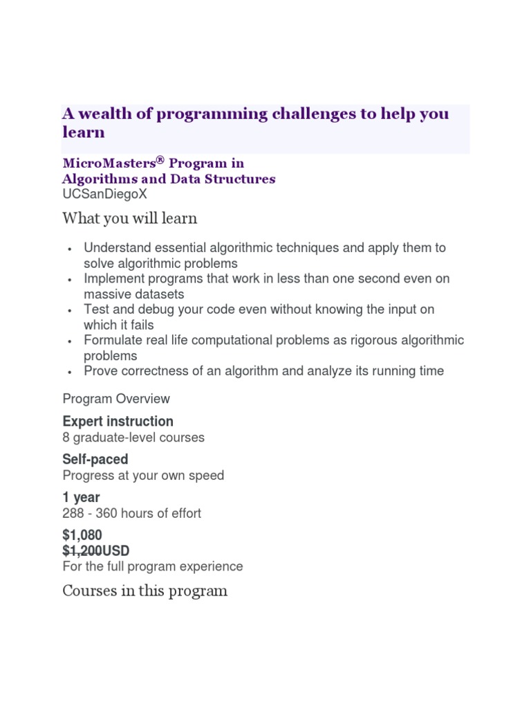 Wealth of Programming Challenges | PDF | Algorithms | Computer Programming