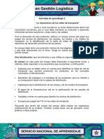 Evidencia 1 Ensayo La Importancia de Las Redes de Transporte PDF