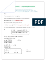 Assignment 1 Engineering Measurement Anandababu N PDF