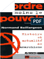 BAILLARGEON, Normand - L'Ordre Moins Le Pouvoir _ Histoire Et Actualité de l'Anarchisme (2001)
