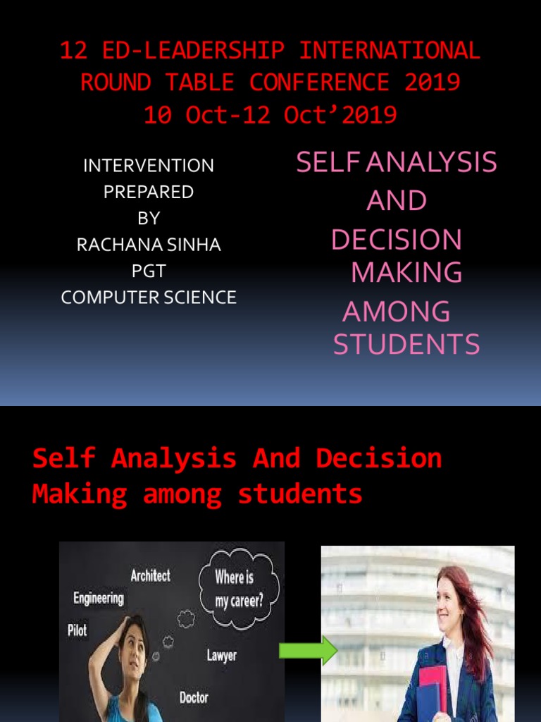 Self Analysis and Decision Making in Students | PDF | Swot Analysis ...