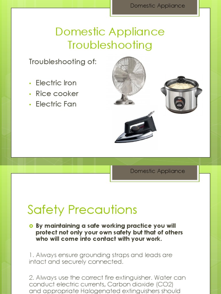 Domestic Appliance Troubleshooting Guide | PDF | Thermostat | Kitchen Stove