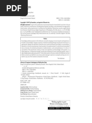 Drugs For The Geriatric Patient Pdf Medical Treatments Medicinal Chemistry