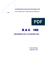 RAC 160 - Seguridad de La Aviación Civil PDF