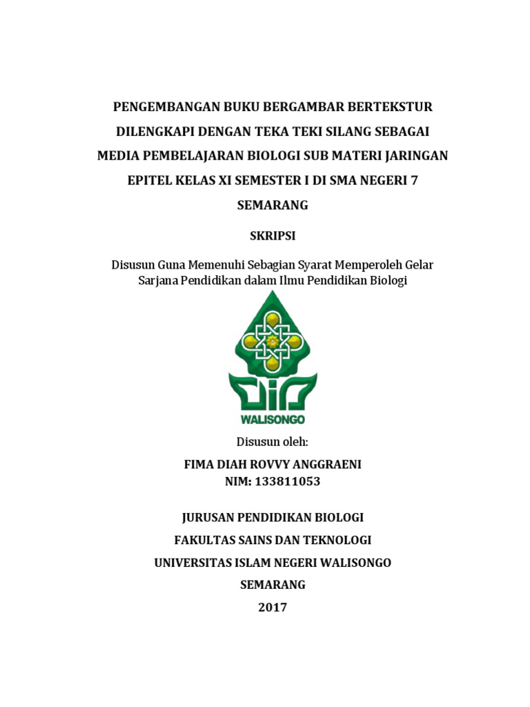 Skripsi Pengembangan Media Pembelajaran Biologi Ide