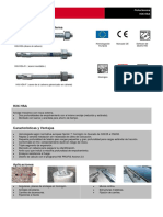 Ficha técnica Hilti HSA: anclaje estándar rosca externa