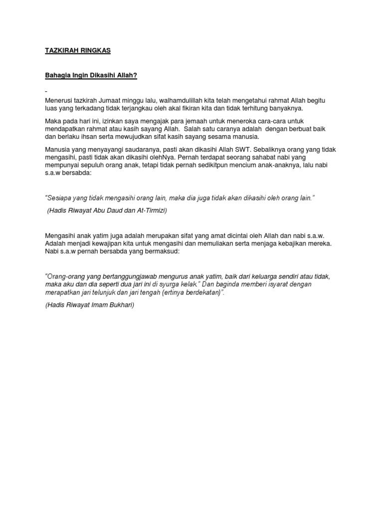 Tazkirah Ringkas