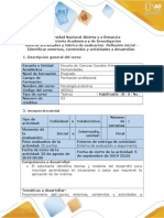 Guía de Actividades y Rúbrica de Evaluación - Reflexión Inicial - Identificar Entornos, Contenidos y Actividades A Desarrollar