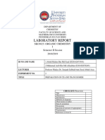 Laboratory Report: Sko3023: Organic Chemistry I Semester II Session 2018/2019