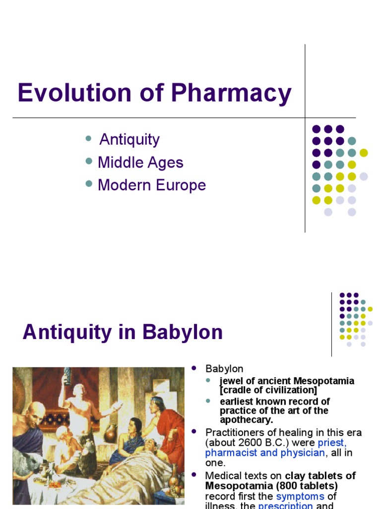 History and Evolution of Pharmacy | PDF | Pharmacy | Medicine