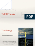 Tidal Energy: Research Project - Renewable Energy