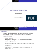 Partitions and Permutations: Gordon Royle