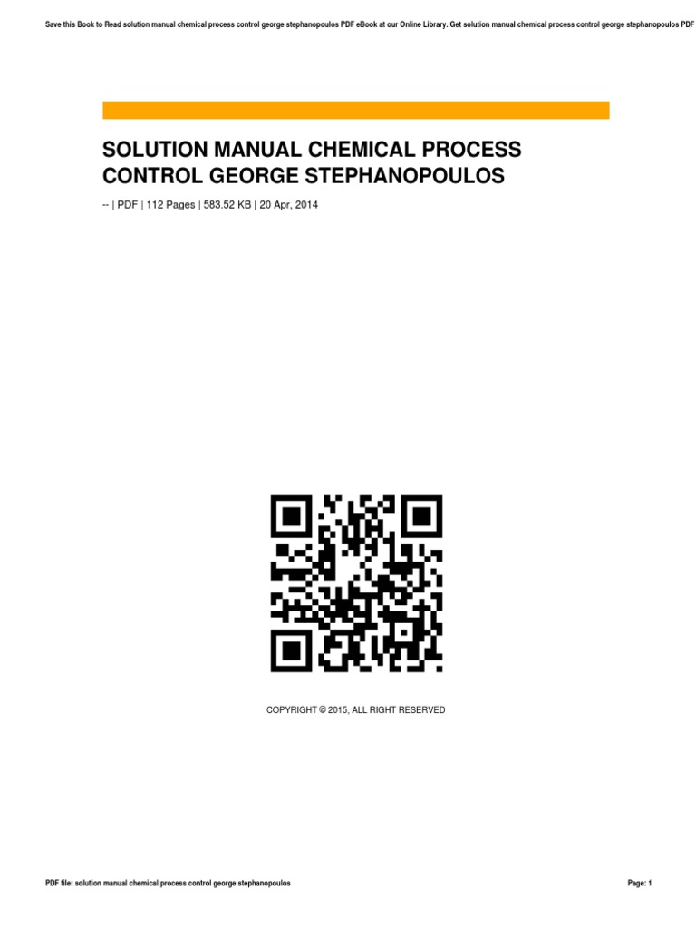 STEPHANOPOULOS CHEMICAL PROCESS CONTROL SOLUTION MANUAL PDF visual data 6