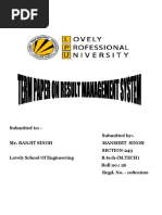 Result Management System