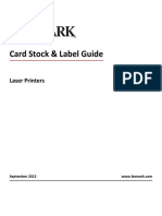 Card Stock and Label Guide en