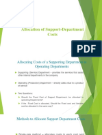 Allocation of Support-Department Costs
