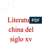 Literatura China Del Siglo Xv