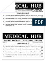 Medical Hub: Hsg/Ix/Cbse/Weekly/Assessment/Test/23