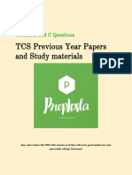 TCS Previous Year Papers and Study Materials: Technical and C Questions