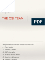 The Csi Team: Lorem Ipsum Dolor