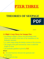 Chapter Three: Theories of Seepage