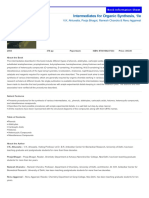 Intermediates For Organic Synthesis, 1/e: Book Information Sheet Book Information Sheet
