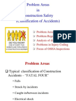 Problem Areas in Construction Safety (Classification of Accidents)