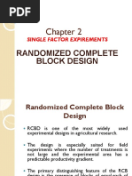 Lecture 3 Single Factor Experiments - RCBD PDF