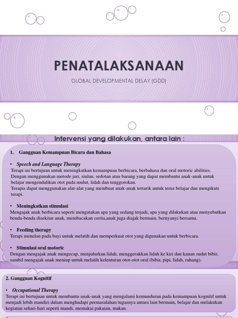 Penatalaksanaan Anak GDD secara Terapi | PDF
