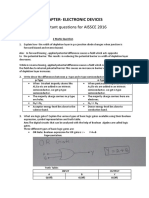 Important Questions For AISSCE 2016: Chapter-Electronic Devices