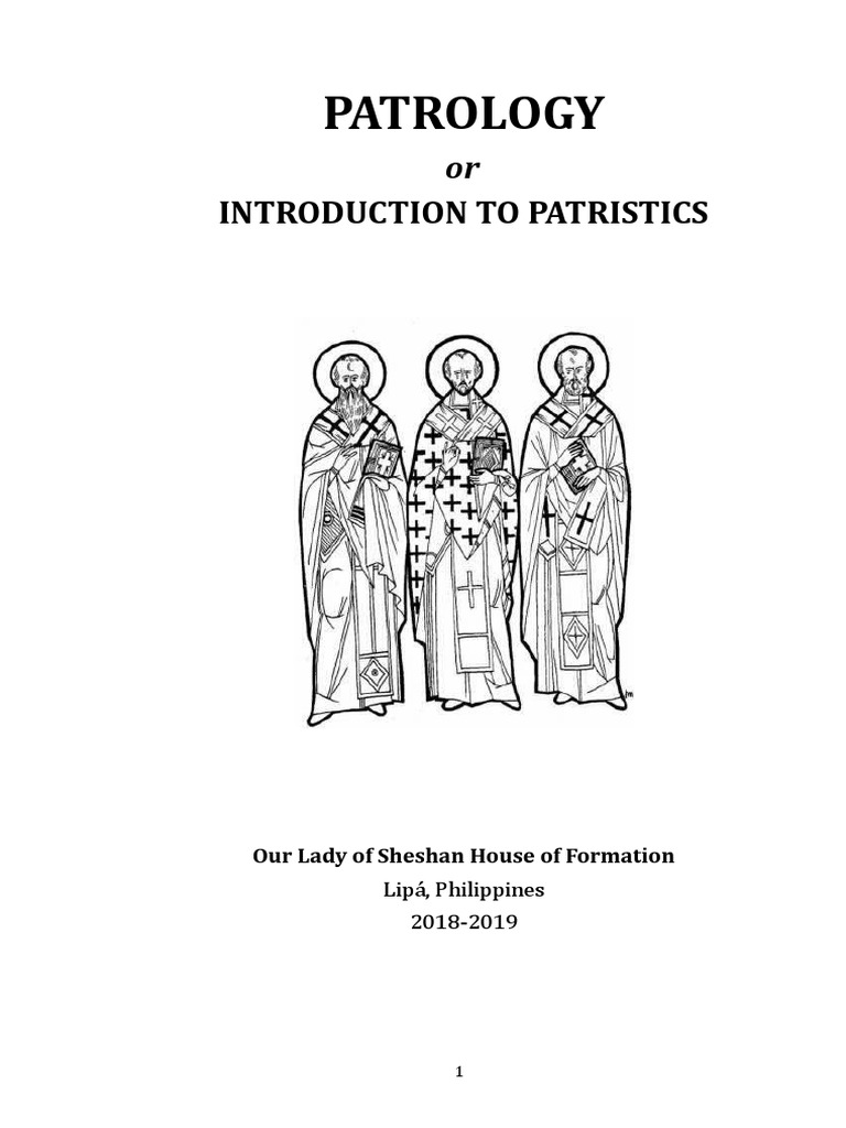 Patristics / Patrology – Introduction to Patristics – GCGQ