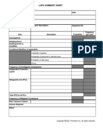 Form Lopa Summary Sheet