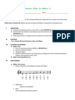 Lesson Plan in Music 6: Teaching Melody in G Major