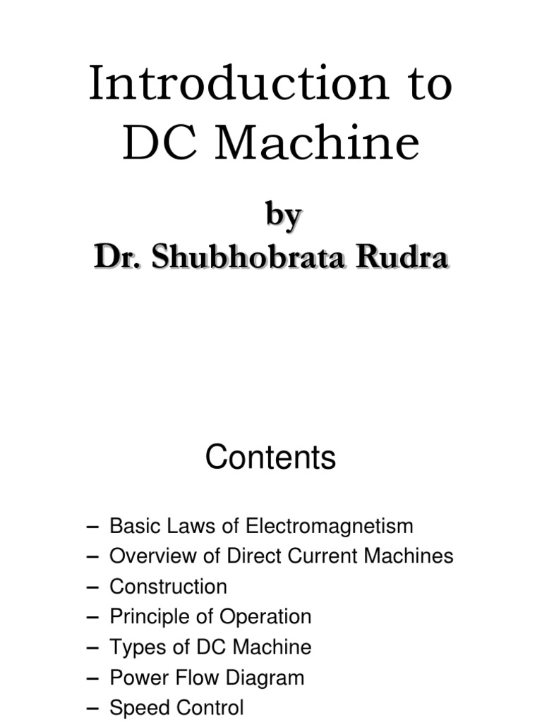Introduction to DC Machines | PDF | Electromagnetic Induction ...