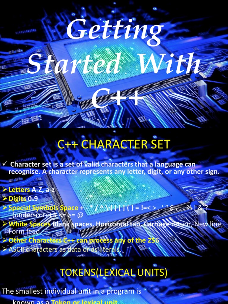 C++ Basics: Character Sets and Tokens | PDF | C++ | Data Type
