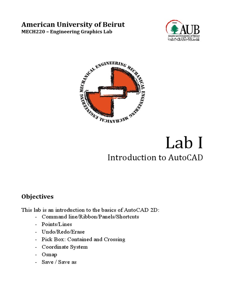 Intro to AutoCAD 2D Basics | PDF | Computer Aided Design | Cartesian ...