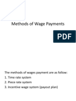 Methods of Wage Payments