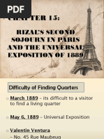 Rizal'S Second Sojourn in Paris and The Universal Exposition of 1889