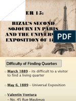 Rizal'S Second Sojourn in Paris and The Universal Exposition of 1889