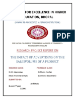 Institute For Excellence in Higher Education, Bhopal: Research Project Report On