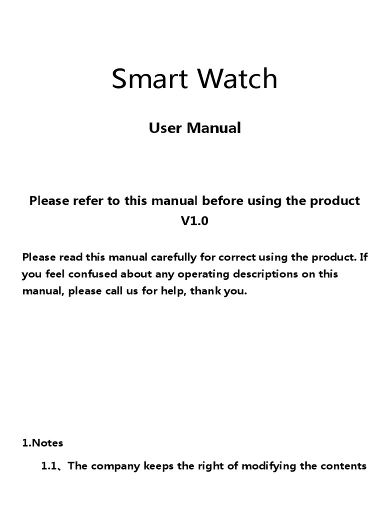 ex18 smart watch user manual