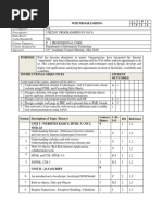 15IT304J Web Programming L T P C 3 0 2 4