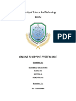 Project in C Online Shopping System
